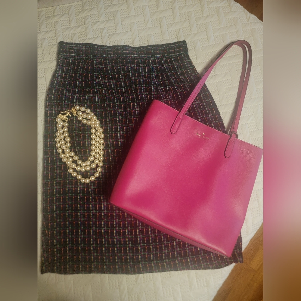 Vtg Vibrant Tweed Skirt